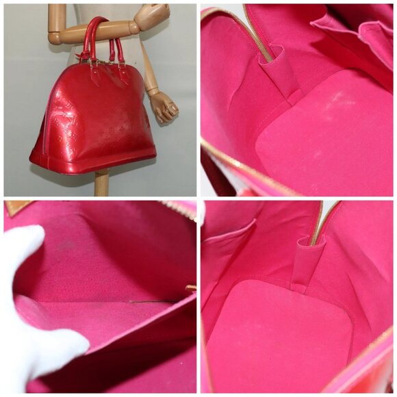 LOUIS VUITTON Monogram Vernis Alma GM Hand Bag Rose Pop - Picture 16 of 16